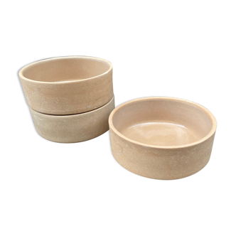 Set of 3 bowls in Gien sandstone