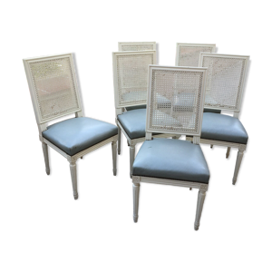6 chaises de style Louis XVI à