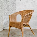Rattan armchairs