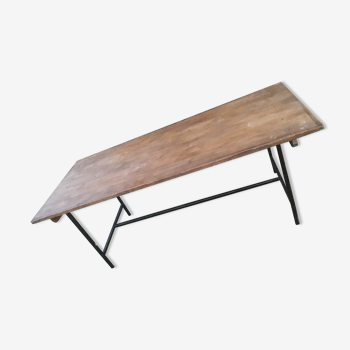 Industrial table wood metal