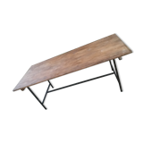 Table industrielle bois métal
