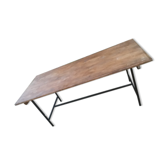 Table industrielle bois métal
