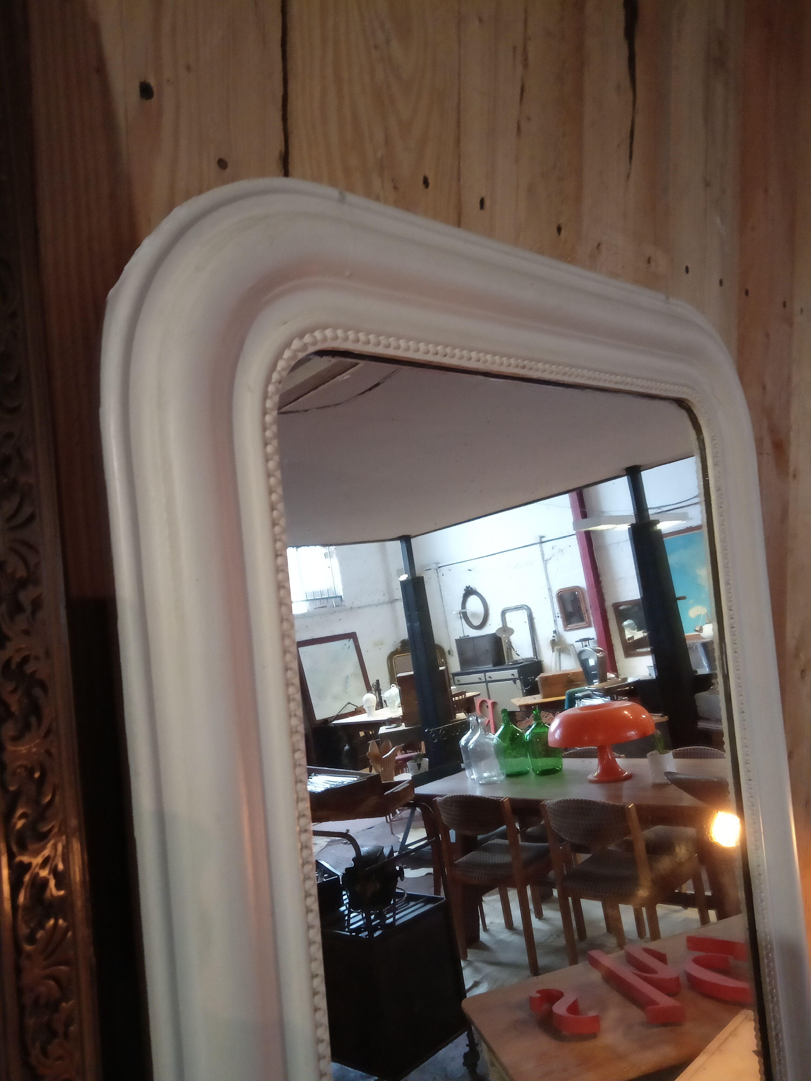 White Philippe Louis mirror 71x108cm