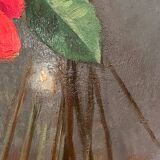 Painting bouquet of roses signed Primo Dolzan