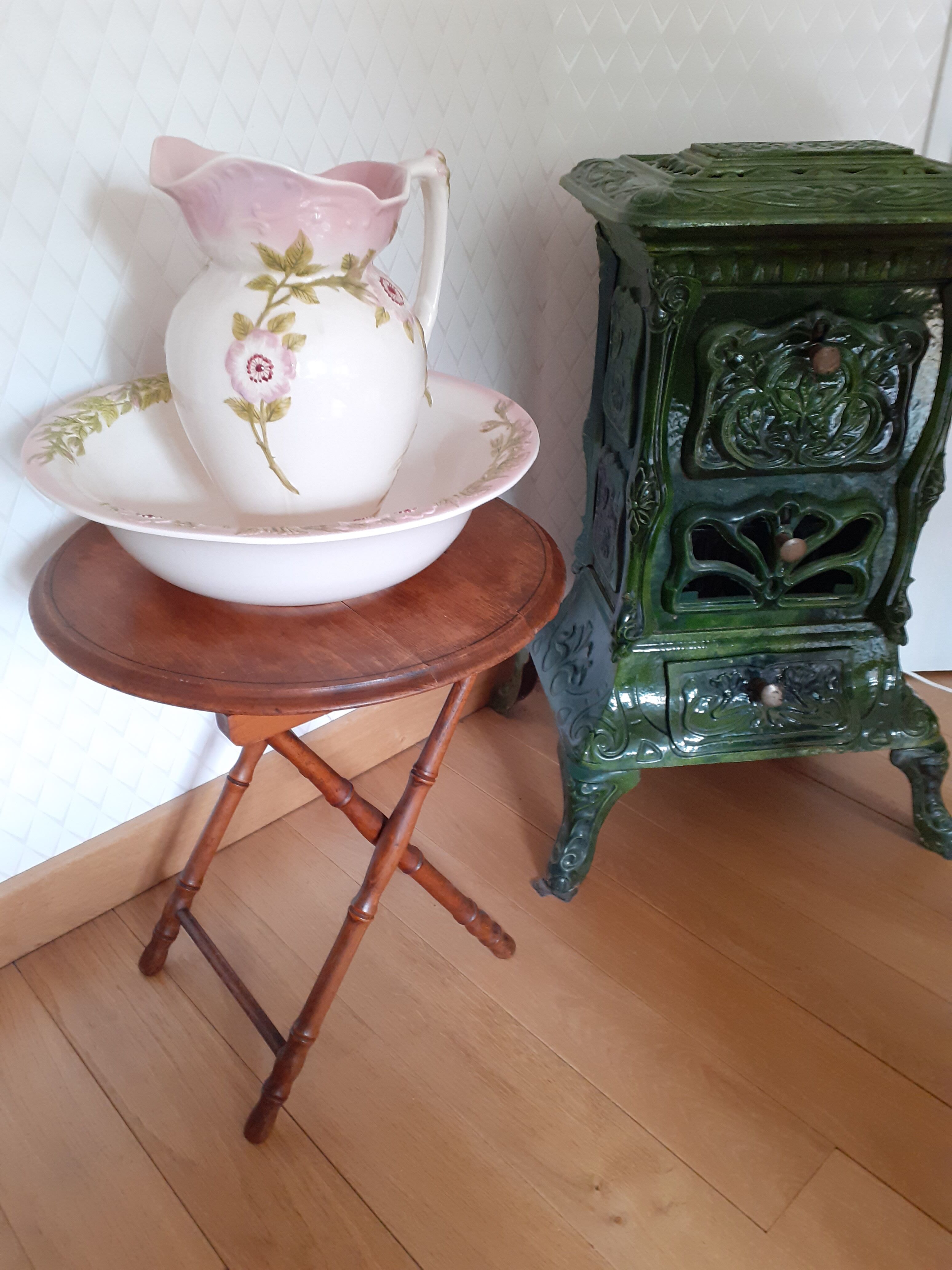 Old folding side table
