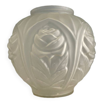 Art Deco ball vase with roses
