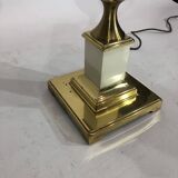 Near Pair of Vintage Enamel Egg Table Lamps - 1970s Hollywood Regency Retro