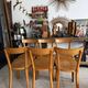 Set of 6 vintage wooden bistro chairs by Baumann