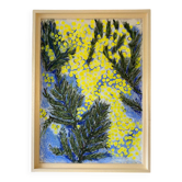 Mimosa 2024, impressionist painting, pastel