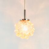 Mid-Century Amber Bubble Glass Ceiling Light/Pendant by Helena Tynell for Limburg, Germany, 1960s