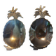 2 silver-plated pineapple bowls