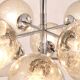 E. R. Nele Temde lustre atomic Sputnik chromé Space Age lampe suspendue tulipe
