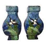 Pair of slip vases