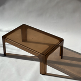 Smoked Plexiglas coffee table, Prisunic 1970