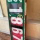 Industrial vintage gas station price panel