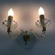 Magnificent pair of vintage wall sconces in glass and mirror, Murano style. Year 70