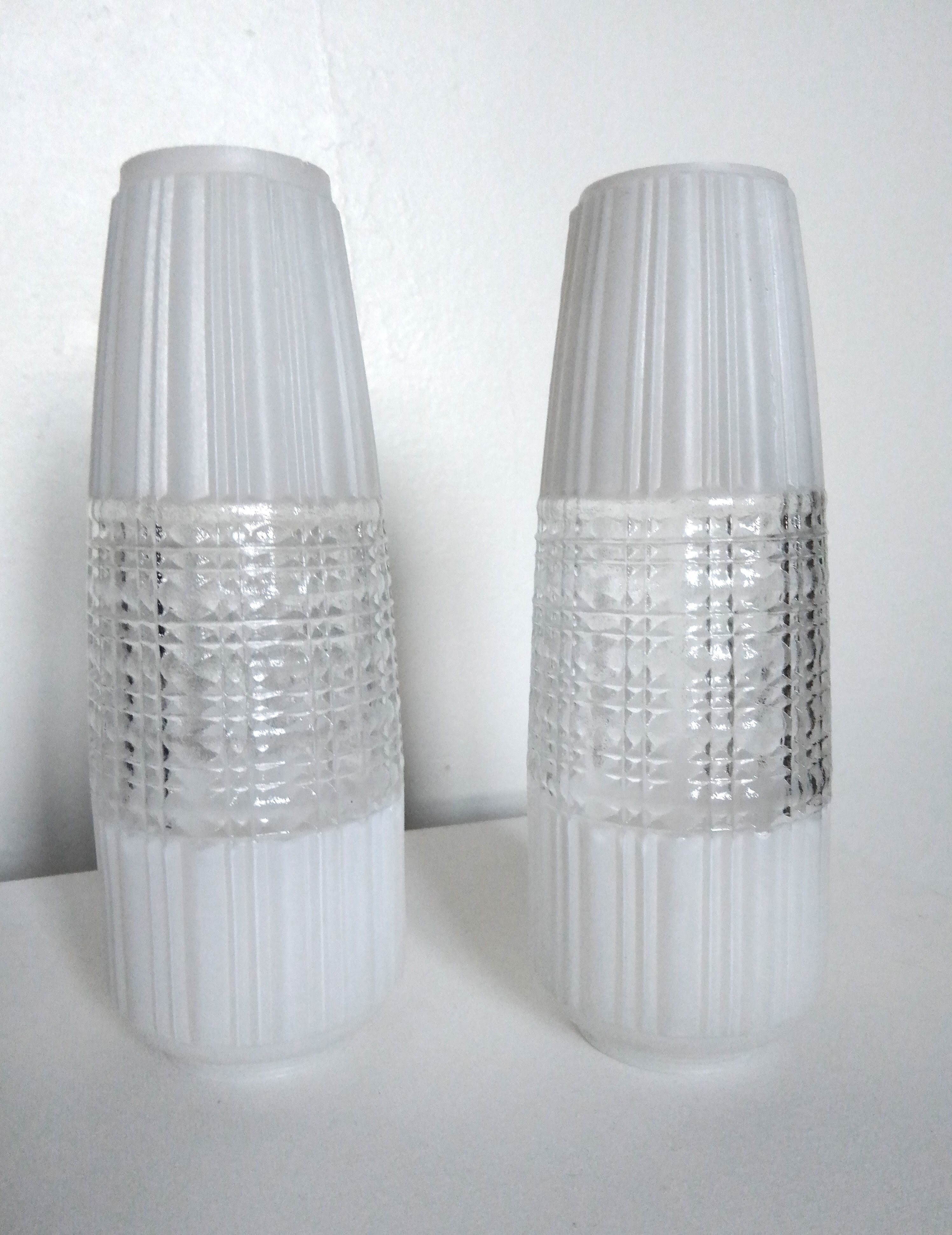 Lot de deux verres de lampe