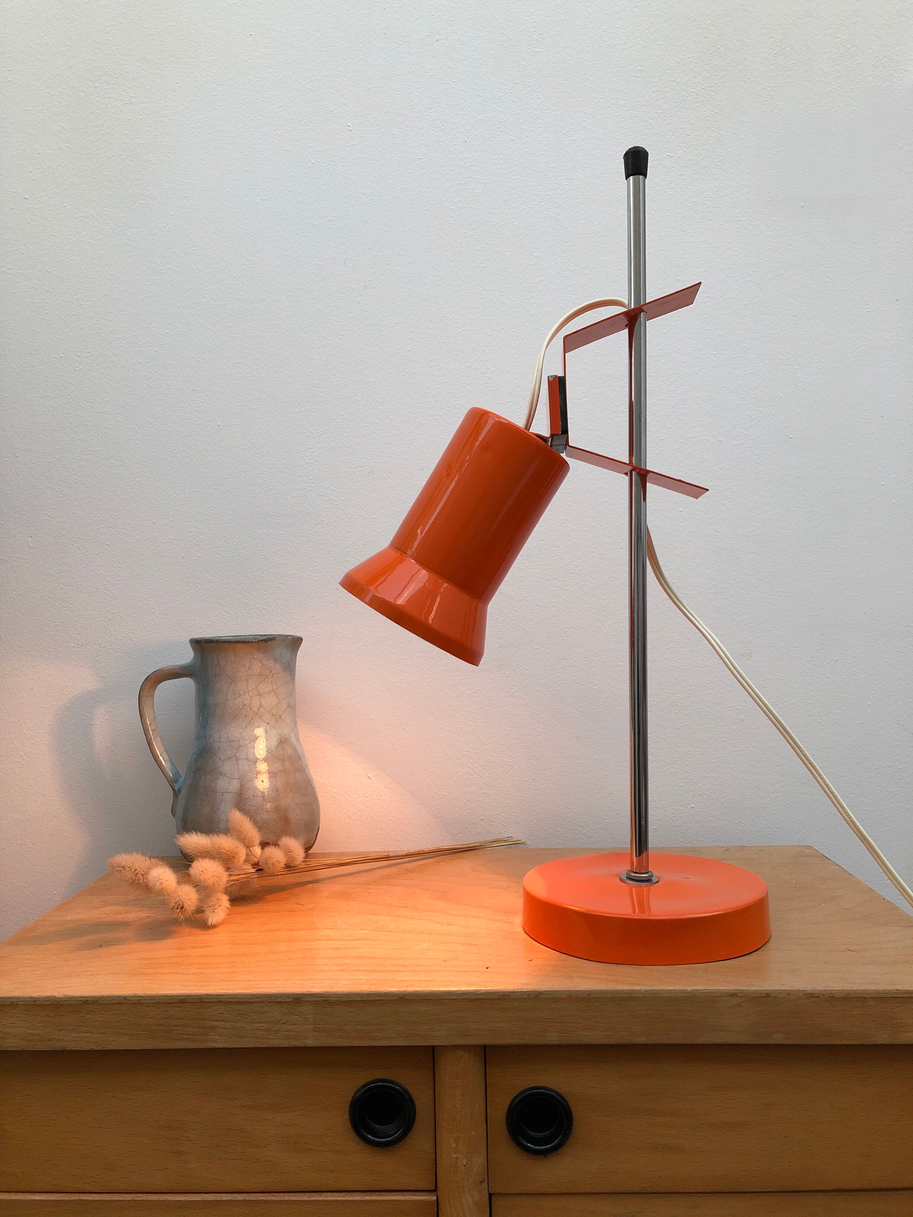 Orange office lamp