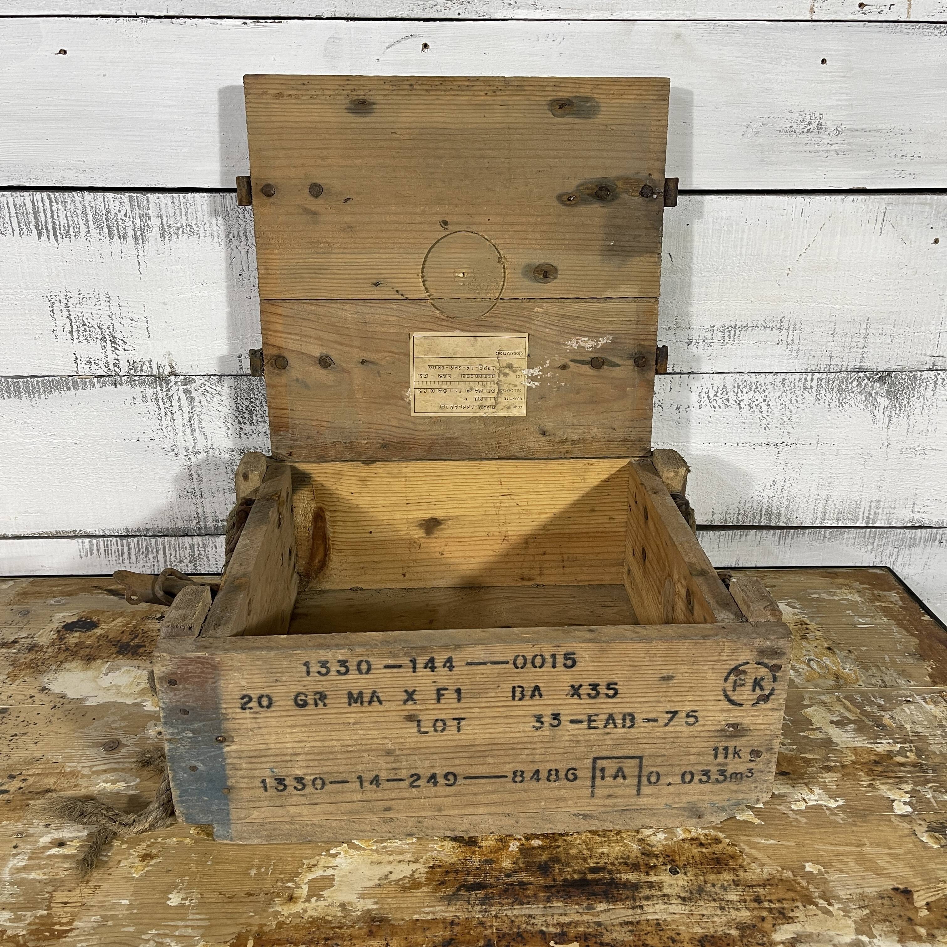 Wooden ammunition box