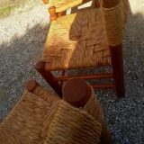 set of 4 mulched pine chairs