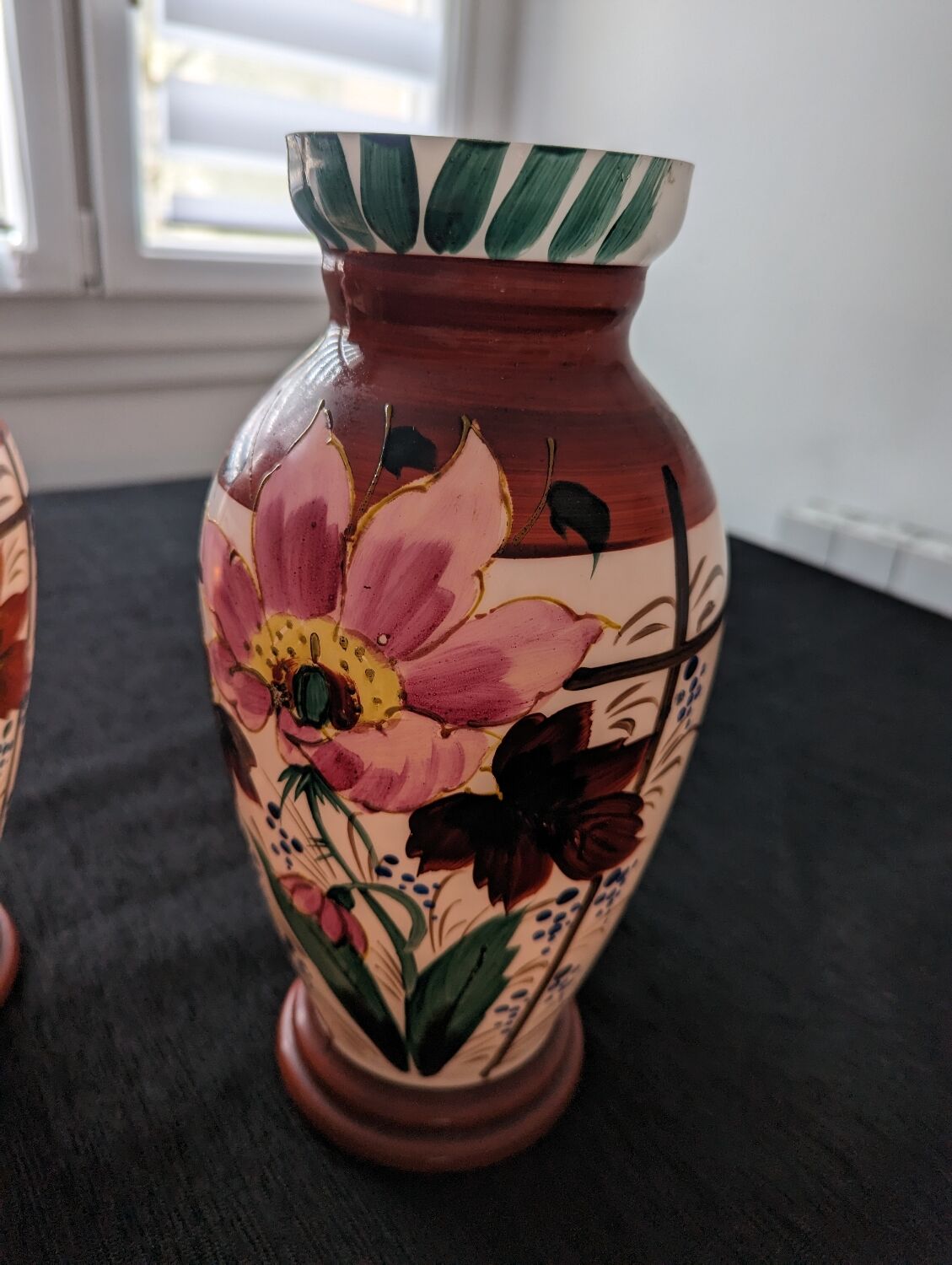 Pair of opaline vase