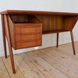 Danish Teak Floating Desk By Gunner Nielsen For Tibergaard, 1960s