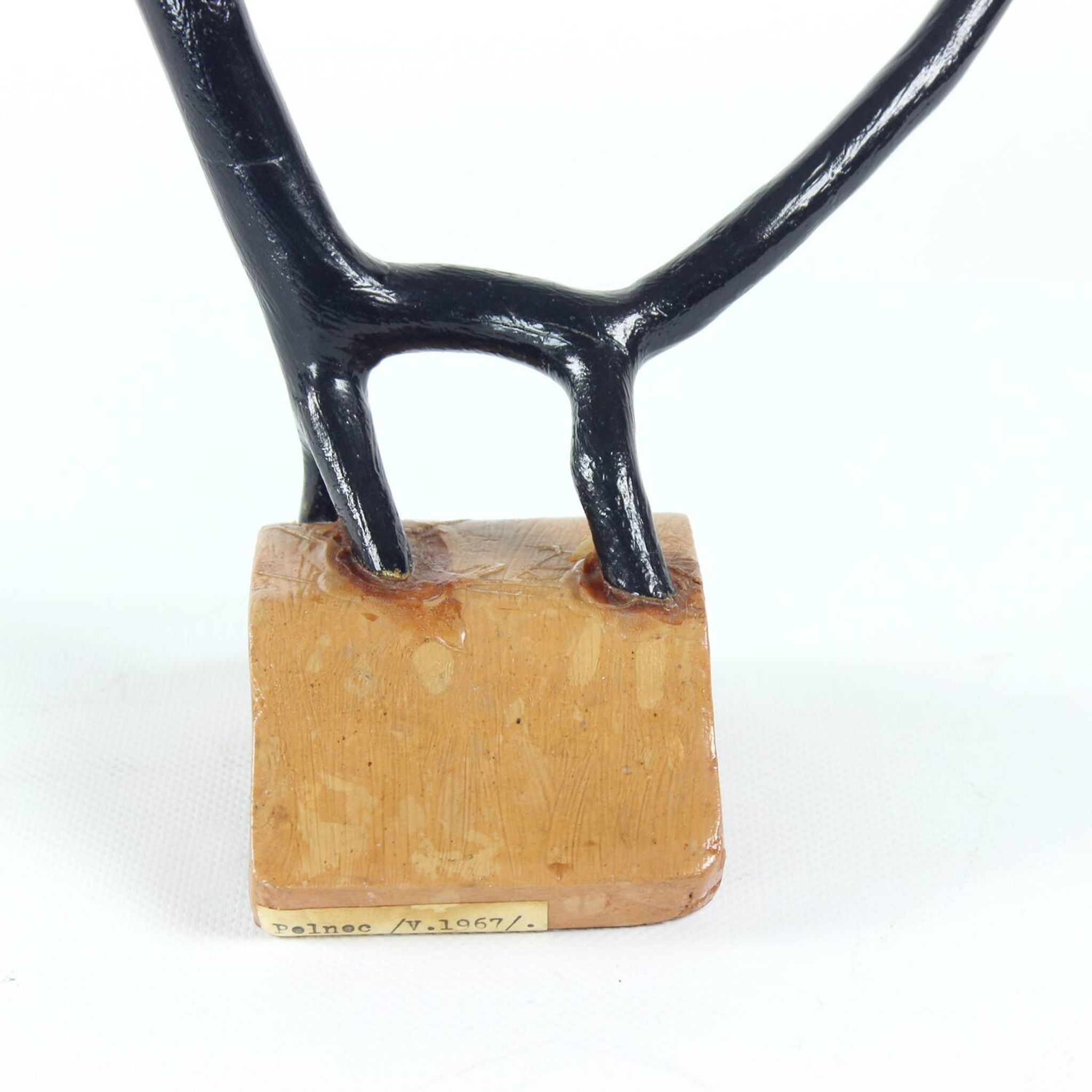Unique Abstract Animal Sculpture By Pelnec, 1967
