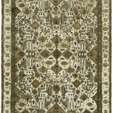 Hand-Knotted Anatolian One of a Kind 1970s 280 cm x 365 cm Beige Wool Carpet