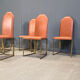 Vintage brass dining chairs by Belgochrom, 1970s