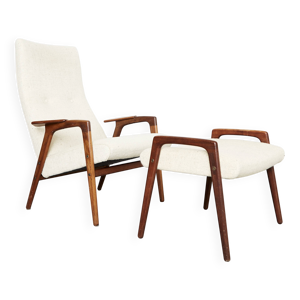 Fauteuil et repose-pieds - pastoe