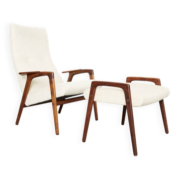 Yungve Ekström 'Ruster' Lounge Chair & Ottoman for Pastoe