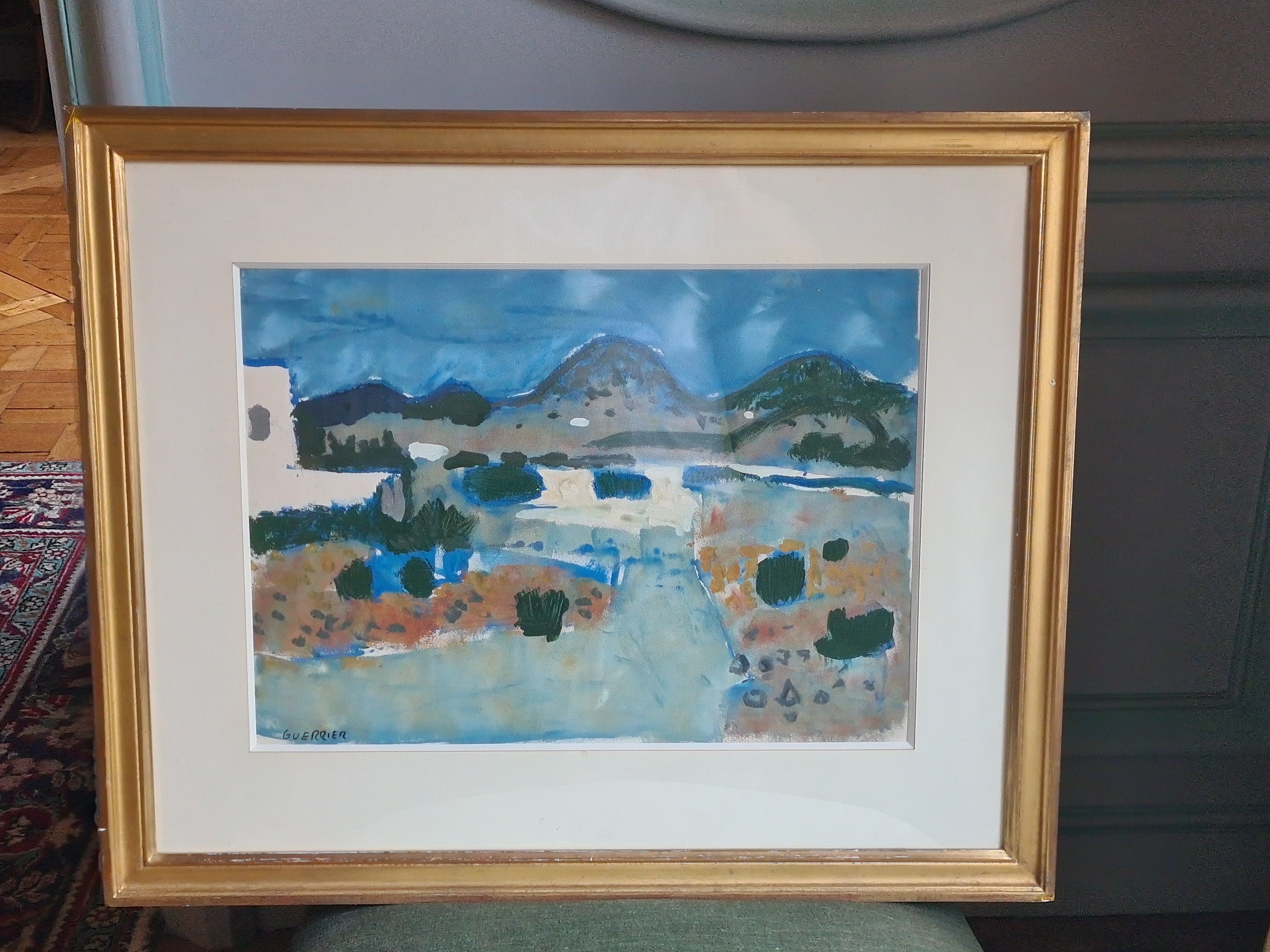 Gouache et aquarelle de Raymond Guerrier (1920-2002)