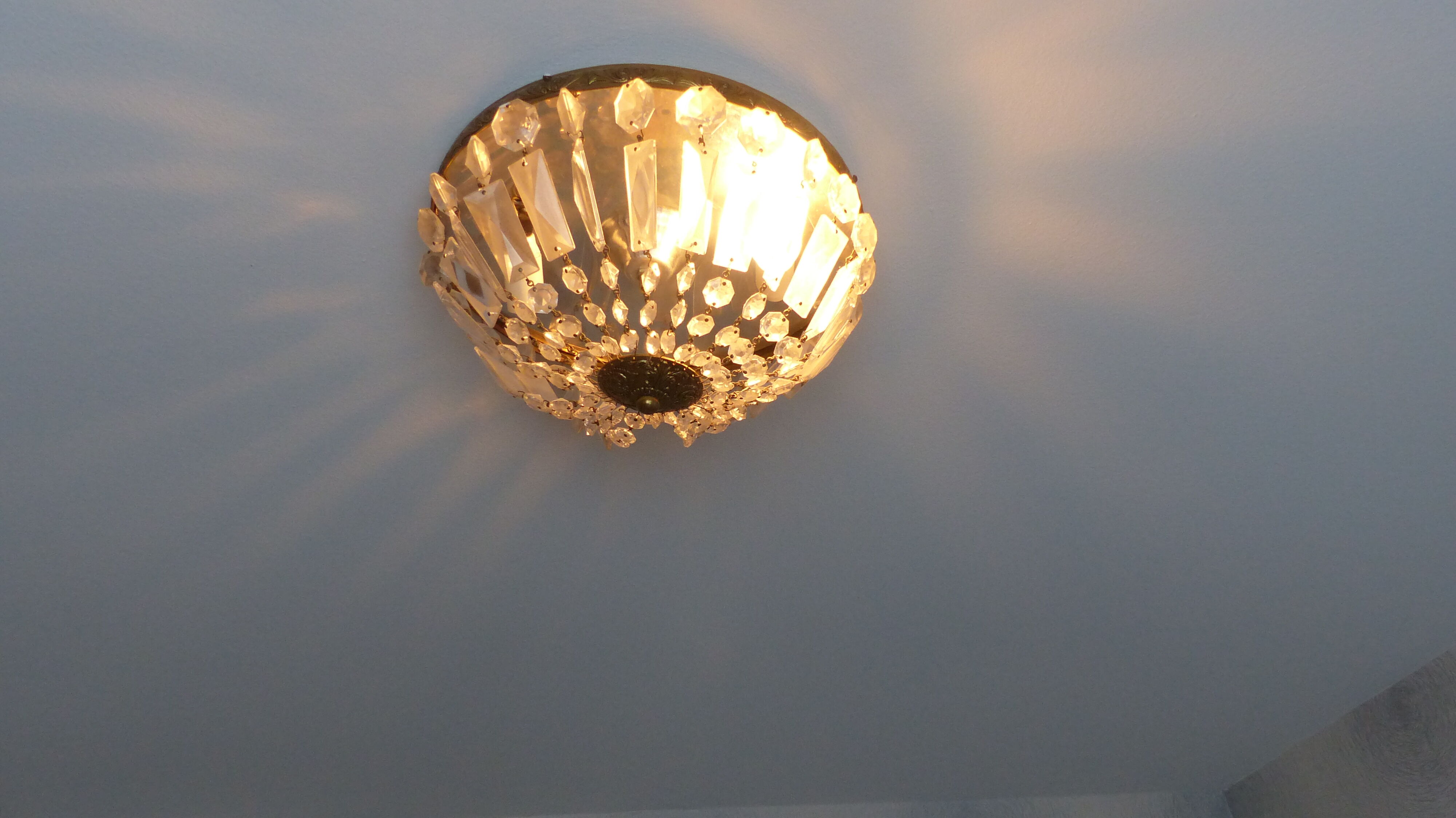 old crystal ceiling lamp