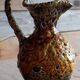 Art Ceramic Jug – Honey Glazes, Cyclops - Vallauris Style