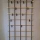 Wall-mounred brass and metal coat and hat rack, 1960s