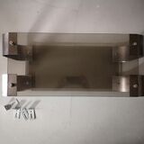 wall floor in metal and smoked glass, Donald Singer 1970