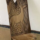 African carved wooden palaver chair