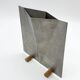 Sculptural brushed aluminium vase, 1980s