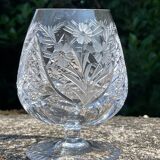 6 verres à cognac – cristal soufflé et taillé