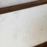 Oak console with white marble top 1970