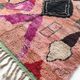 Moroccan Berber carpet Boujaad pink with colorful patterns 256x160cm