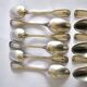 Lot of 12 classic silver-plated metal teaspoons 1900 Silversmith BOULENGER