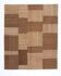 4x6 Checkered Pattern Brown Vintage Kilim Rug, 140x172Cm