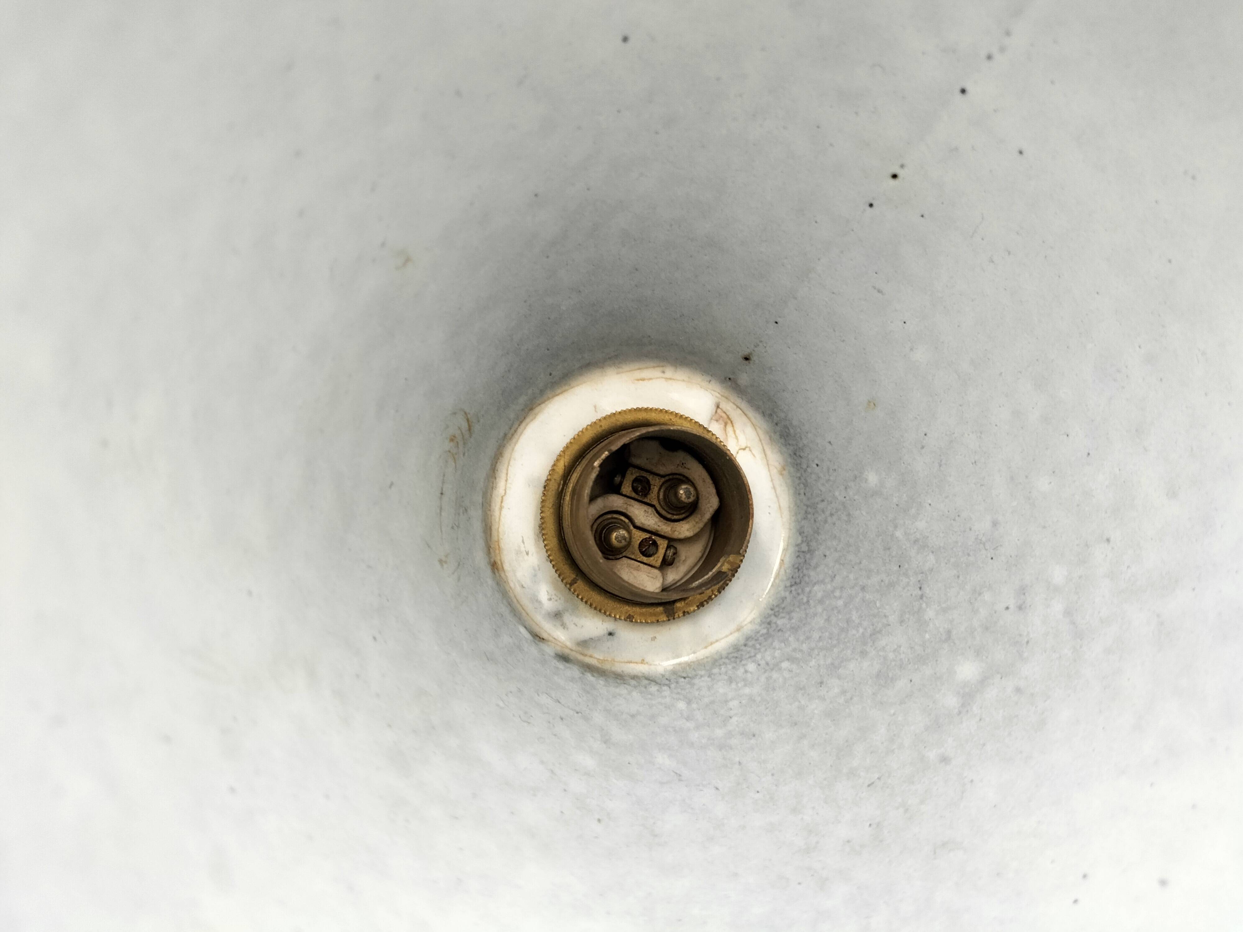 Enamelled sheet metal cone pendants