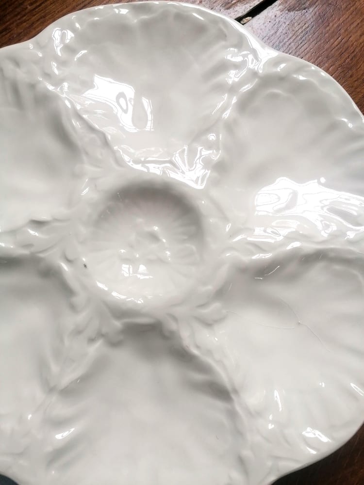 Service oyster plates slurry Gien