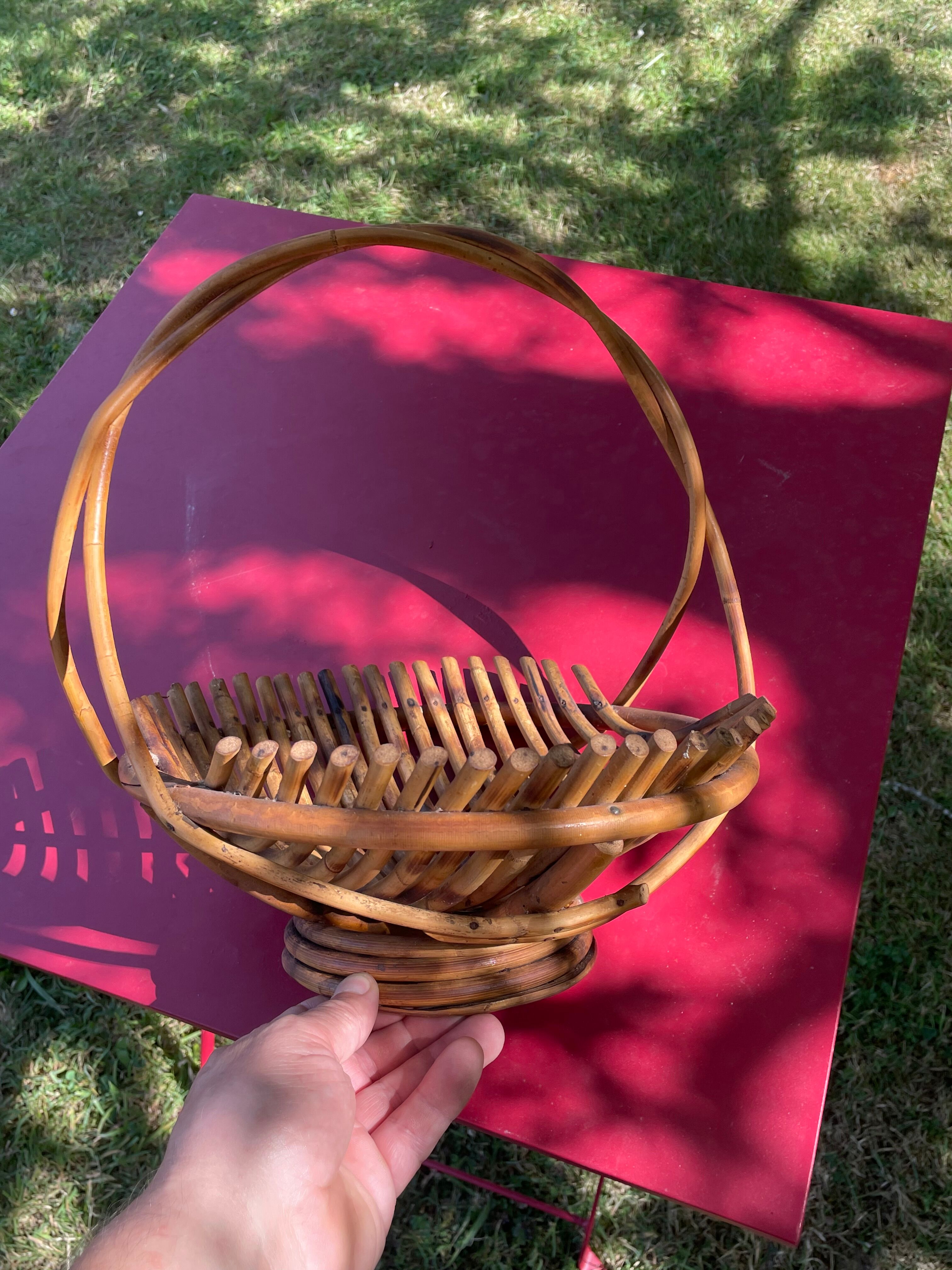 Wooden fruit basket 70s