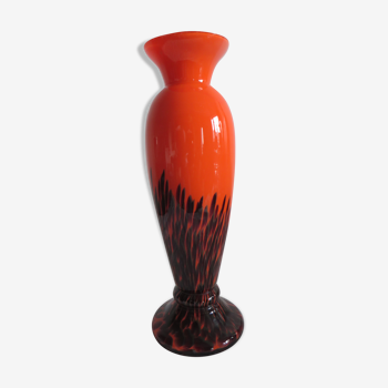 Vase orange et noir