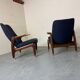 Ensemble de 2 chaises longues en teck de style moderniste danois du milieu du siècle, années 1960