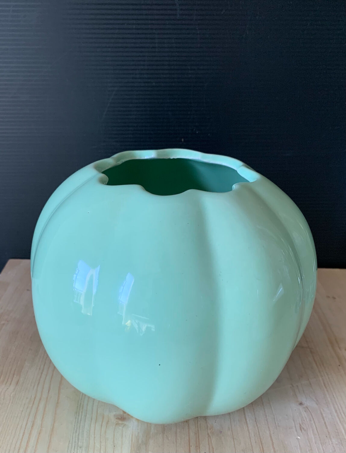 Green ball vase