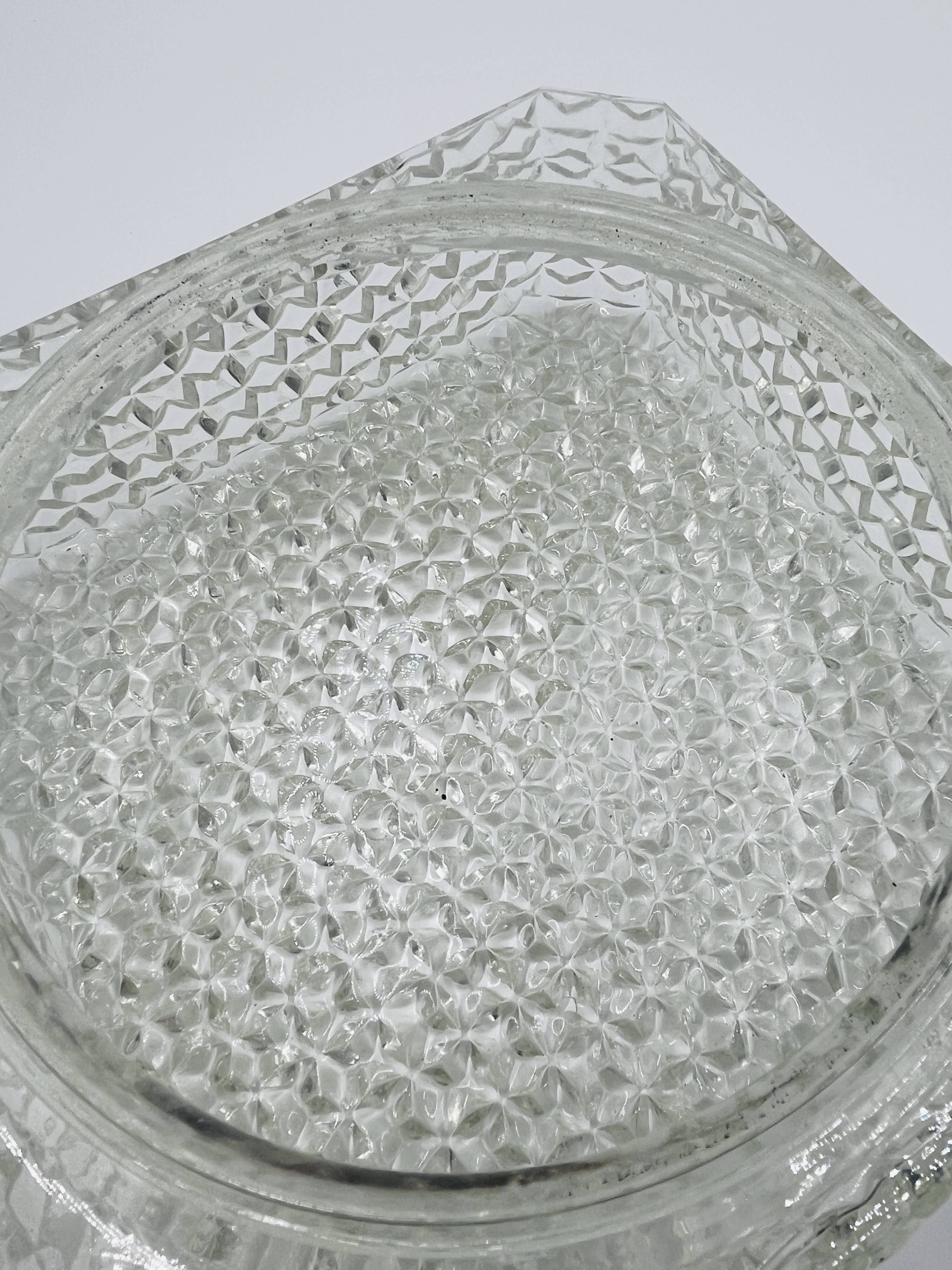 Square Ceiling Light RZB Bamberg Cut Glass Stars